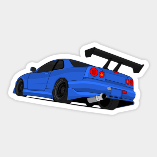 SKYLINE GTR R34 BLUE Sticker